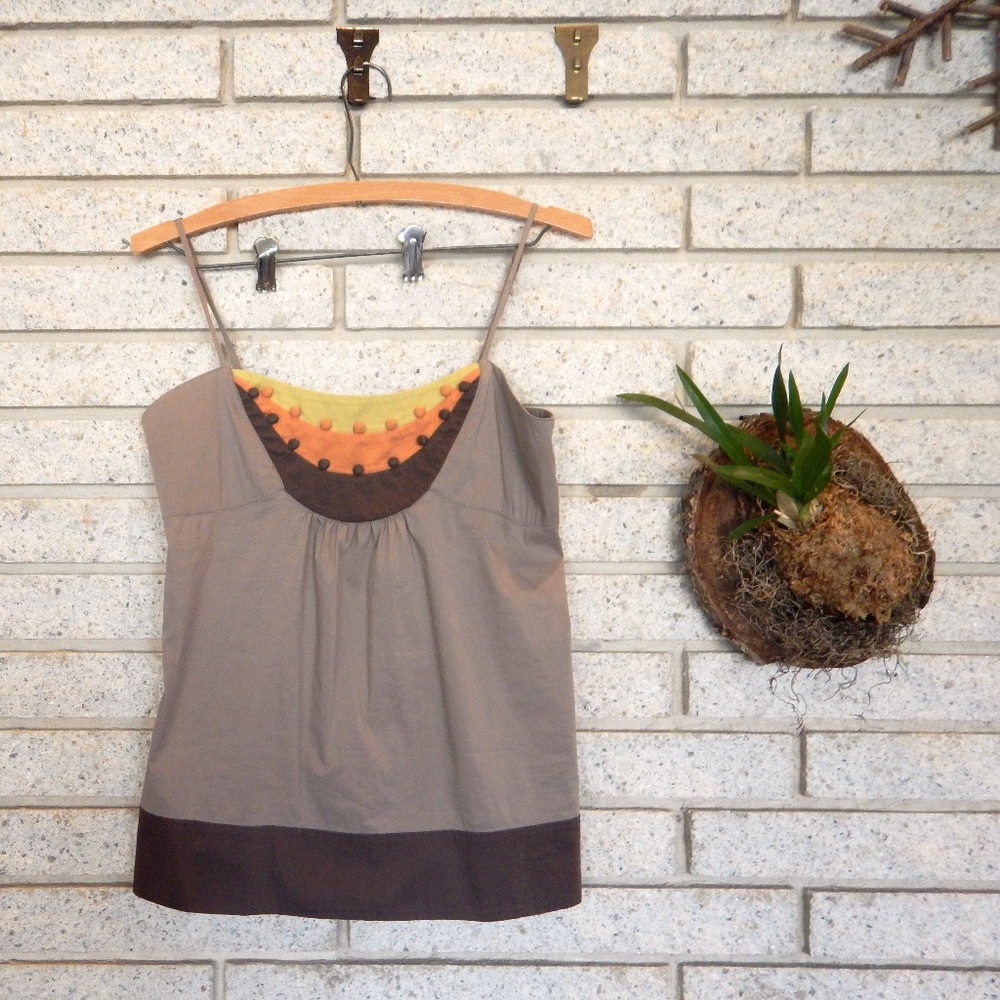 BCBGMaxAzria Button Detail Tank Top